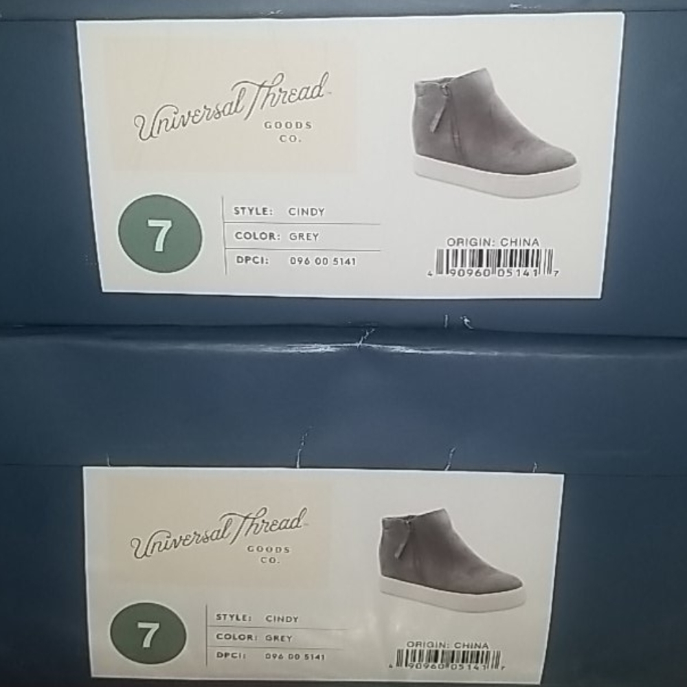 NWB CINDY GREY WEDGE SNEAKERS! - Picture 5 of 6